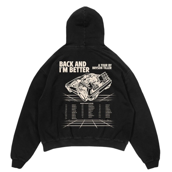 Bryson Tiller Trapsoul Back And I'm Better Tour Hoodie - Picture 3 of 13